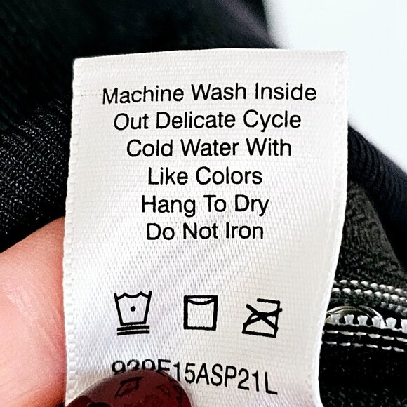 Aspire Womens Black Long Sleeve Sweatshirt M Zipper Pockets & Crew Neck~SW112.11 - Picture 7 of 7